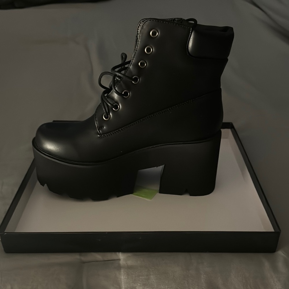 Black Platform Ankle Boots